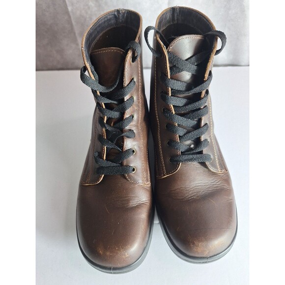 NAOT Caribou Brown Leather Lace Up Ankle Boots Women's EU 39 US 8 Hiking Outdoor - Picture 6 of 13